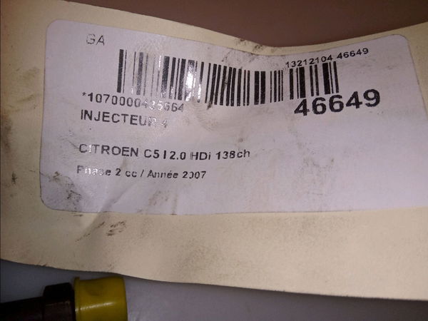 Injecteur 4 Citroën C5 II (RC_) 2.0 hdi (rcrhrh) (2004-2008) 5 portes