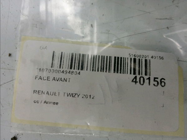 Face avant RENAULT TWIZY