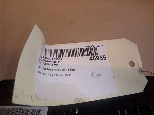 Commande de chauffage Audi A4 B7 (8EC) 1.9 tdi (2004-2008) 4 portes