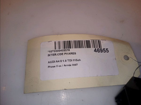 Interrupteur commande de phares Audi A4 B7 (8EC) 1.9 tdi (2004-2008) 4 portes