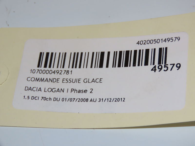 Commande essuie glace Dacia LOGAN (LS_) 1.5 dci (ls0k) (2006-2012)