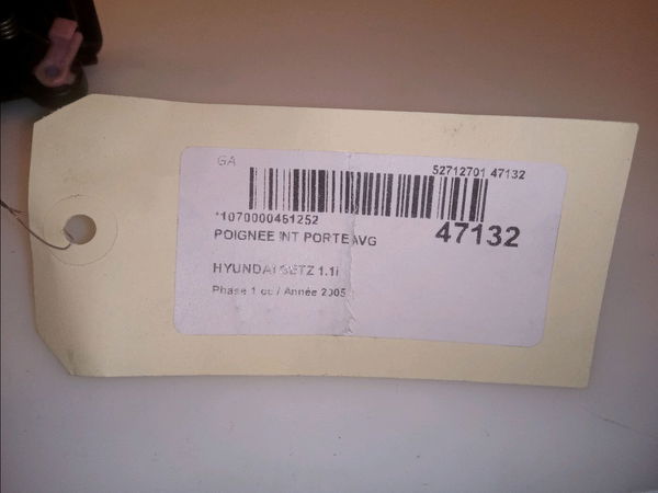 Poignee int porte avg Hyundai GETZ (TB) 1.1 (2002-2005)