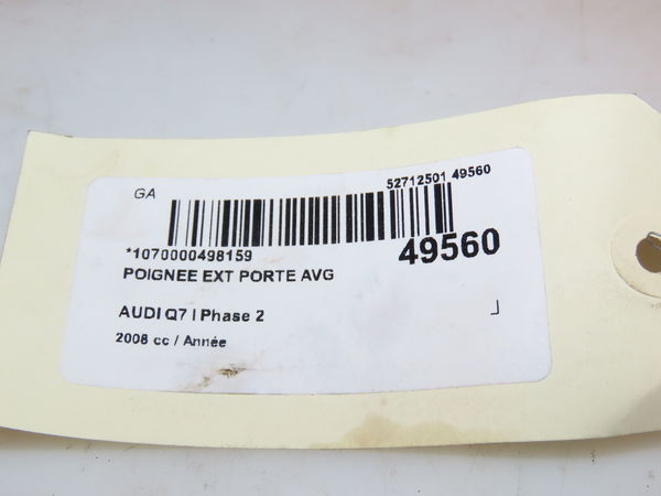 Poignee ext porte avg Audi Q7 (4LB) 3.0 tdi quattro (2006-2008)
