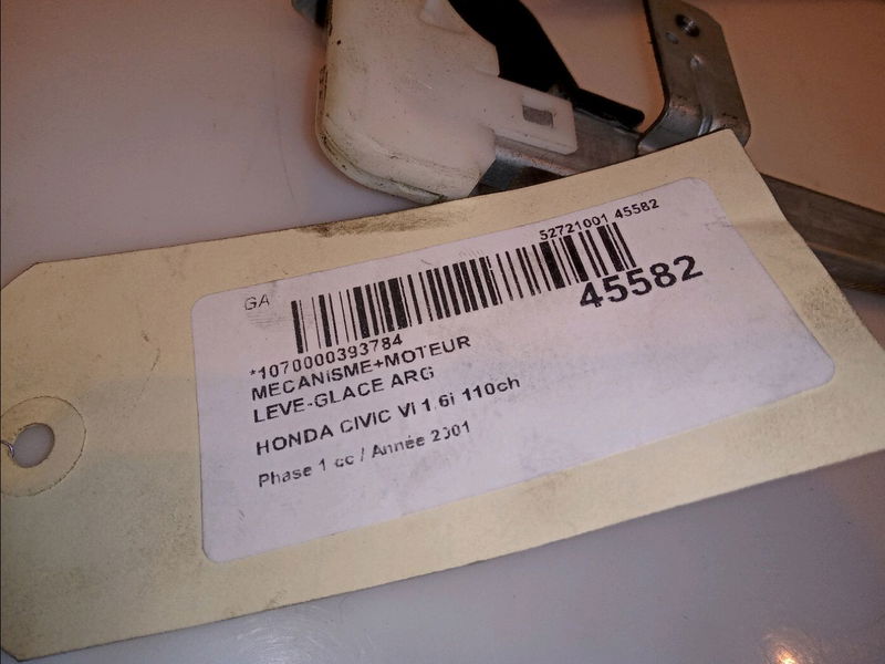 Mecanismemoteur leve-glace arg Honda CIVIC VII Hatchback (EU, EP, EV) 1.6 i (ep2, eu8, eu6) (2001-2005)