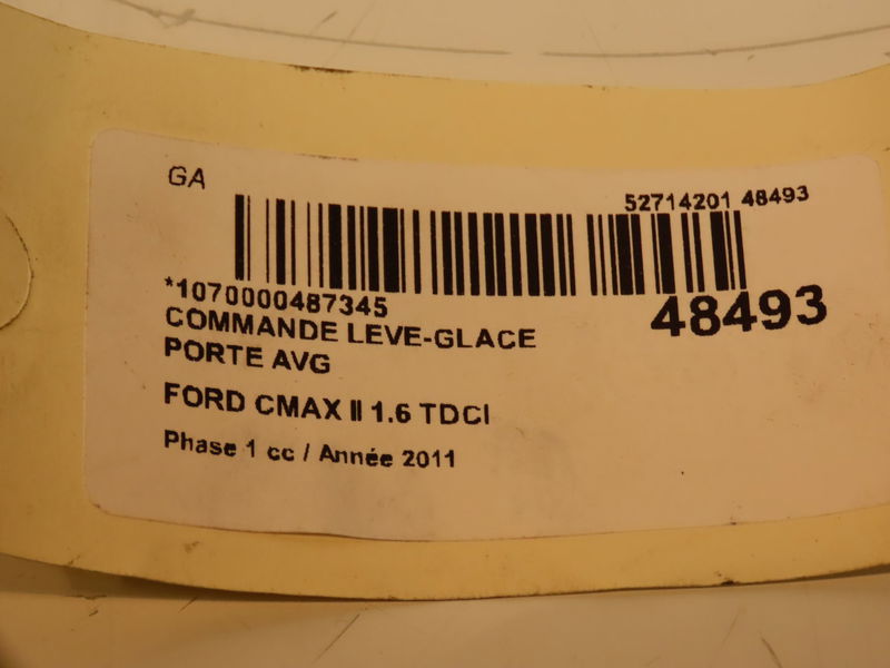 Commande lève-glace porte avant gauche Ford C-MAX II (DXA-CB7, DXA-CEU) 1.6 tdci (2010-2019) 5 portes