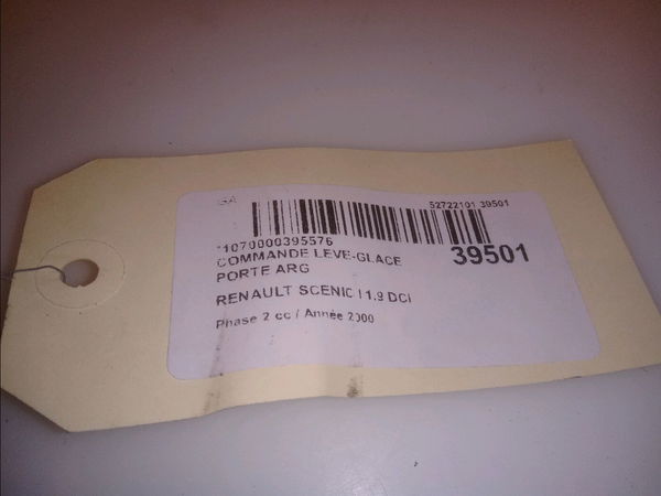 Commande leve-glace porte arrière gauche Renault SCÉNIC I Monospace (JA0-1_, FA0_) 1.9 dci rx4 (2000-2003)