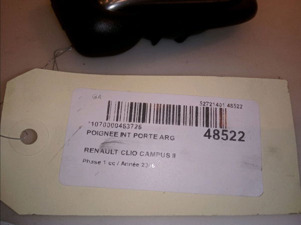 Poignee int porte arg Renault CLIO II (BB_, CB_) 1.5 dci (b-c2j) (2004-2012)