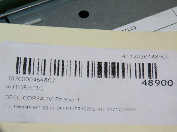 Autoradio Opel CORSA D (S07) 1.2 (l08, l68) (2006-2014) 5 portes