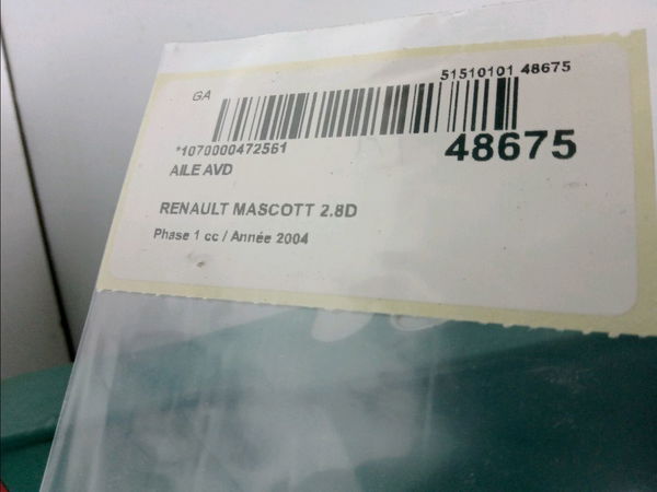 Aile avant droite Renault trucks MASCOTT Camion plate-forme-Châssis 90 (1999-2001)