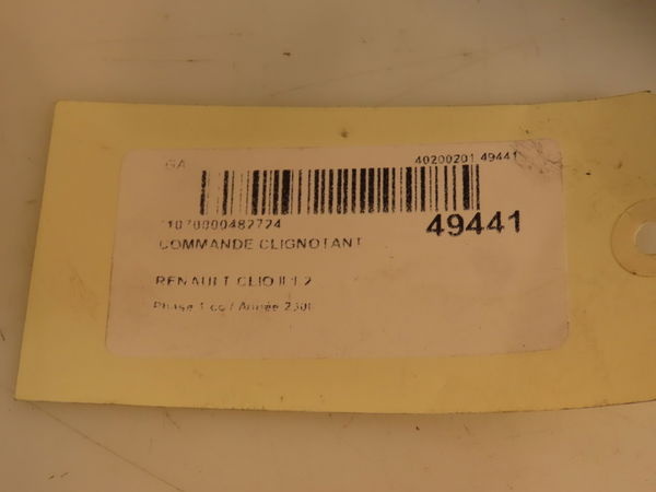 Commande clignotant Renault CLIO II (BB_, CB_) 1.2 (bb0a, bb0f, bb10, bb1k, bb28, bb2d, bb2h, cb0a,... (1998-2010) 5 portes