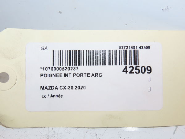 Poignee int porte arg Mazda CX-30 (DM) 1.8 skyactiv-d (2019)
