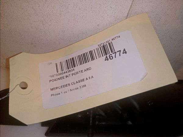 Poignee int porte ard Mercedes-benz CLASSE A (W169) A 180 cdi (169.007, 169.307) (2004-2012) 5 portes