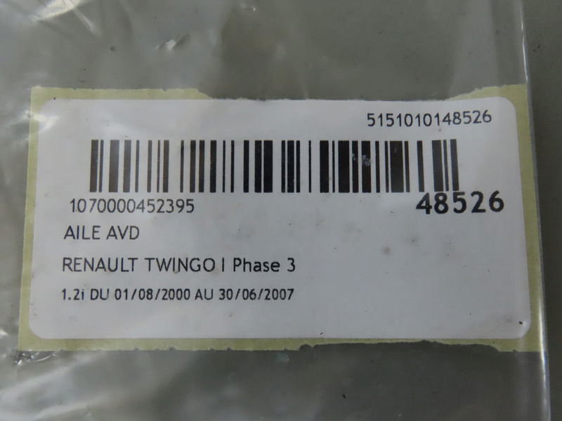 Aile avant droite RENAULT TWINGO