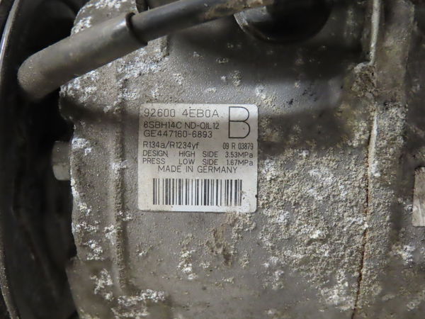 Compresseur air conditionne Renault MEGANE III Coupé (DZ0-1_) 1.6 dci (dz00, dz12, dz2a, dz13) (2011-2015)