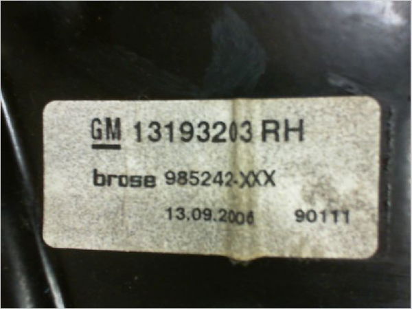 Mécanismemoteur lève glace aile ard Opel ASTRA H TwinTop (A04) 1.8 (l67) (2005-2010)