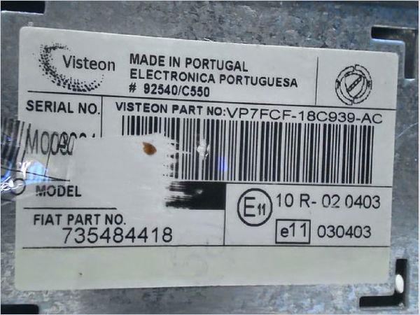 Autoradio Fiat BRAVO II (198_) 1.4 t-jet (198axg1b) (2007-2014)