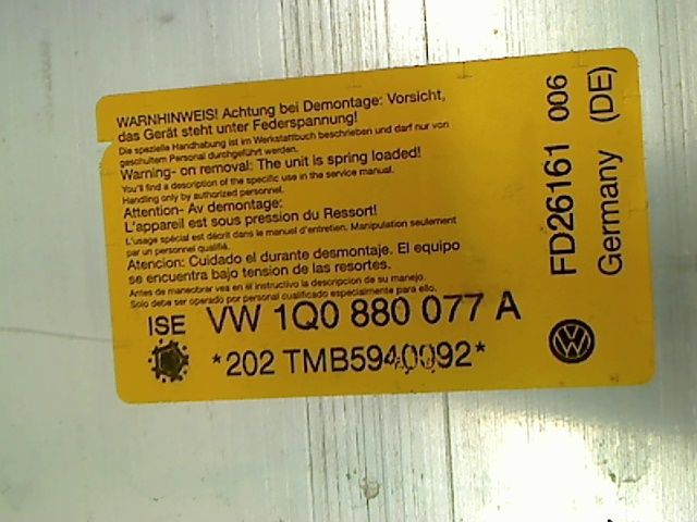 Airbag toit avd Volkswagen EOS (1F7, 1F8) 2.0 tdi (2006-2008)