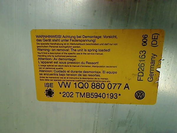 Airbag toit avg Volkswagen EOS (1F7, 1F8) 2.0 tdi (2006-2008)