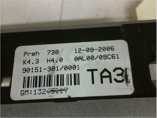 Commande de chauffage Opel ASTRA H TwinTop (A04) 1.8 (l67) (2005-2010)