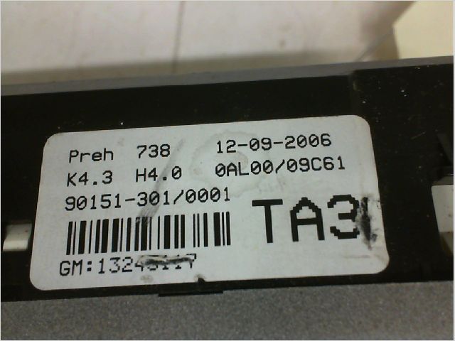 Commande de chauffage Opel ASTRA H TwinTop (A04) 1.8 (l67) (2005-2010)