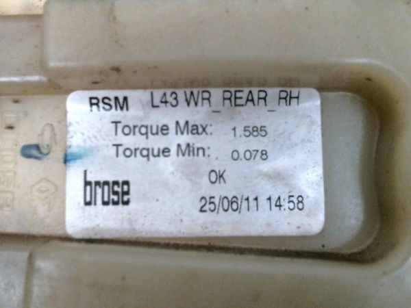 Mecanismemoteur leve-glace ard RENAULT LATITUDE