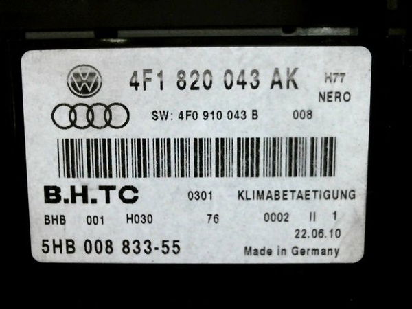 Commande de chauffage AUDI A6 ALLROAD QUATTRO 2.7 V AVUS