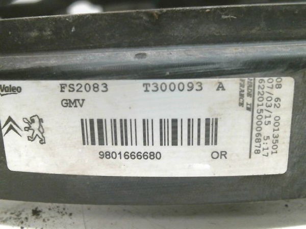 Ventilateur de refroidissement Peugeot 2008 I (CU_) 1.6 hdi (2013)