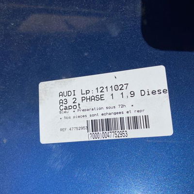 Capot Audi A3 (8P1) 1.9 tdi (2003-2010) 3 portes