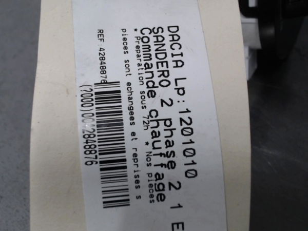 Commande de chauffage Dacia SANDERO II 1.0 sce 75 (b8jc, b8jd) (2016)