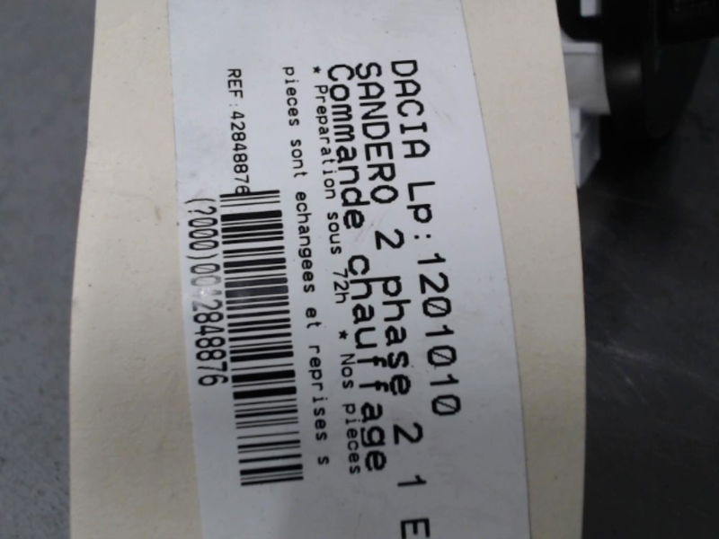 Commande de chauffage Dacia SANDERO II 1.0 sce 75 (b8jc, b8jd) (2016)
