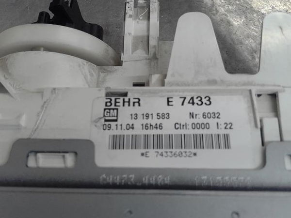 Commande de chauffage Opel MERIVA A Monospace (X03) 1.4 16v twinport (e75) (2004-2010)