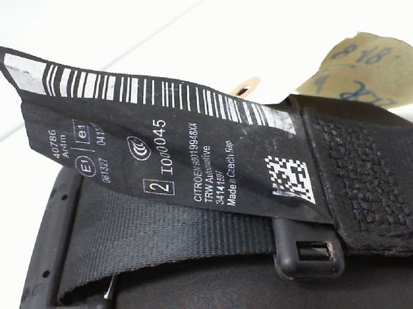 Ceinture arrière droite CITROEN C3 II Phase 2 03-2013--12-2016 1.2i 82ch