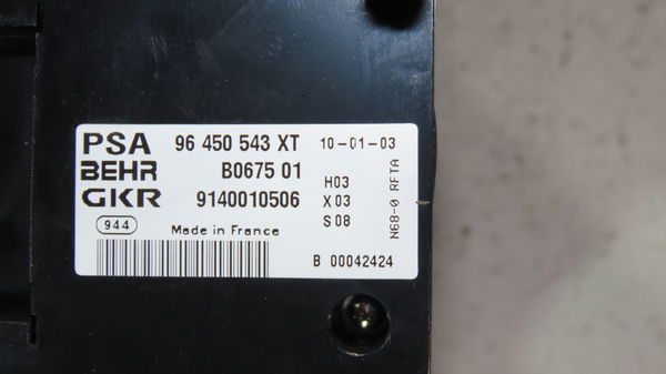 Commande de chauffage Citroën XSARA PICASSO (N68) 1.8 16v (2000-2005)