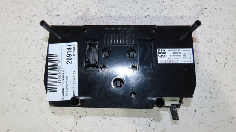 Commande de chauffage Citroën XSARA PICASSO (N68) 1.8 16v (2000-2005)