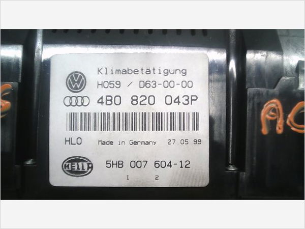 Commande de chauffage Audi A6 C5 (4B2) 1.8 t (1997-2005)