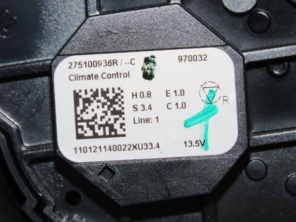 Commande de chauffage RENAULT CAPTUR