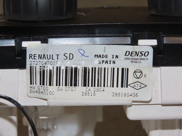 Commande de chauffage RENAULT CLIO