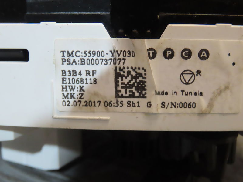 Commande de chauffage CITROEN C1
