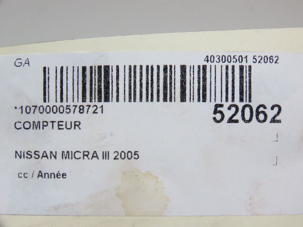 Compteur Nissan MICRA III (K12) 1.2 16v (2003-2010)