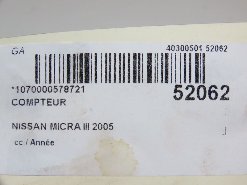 Compteur Nissan MICRA III (K12) 1.2 16v (2003-2010)