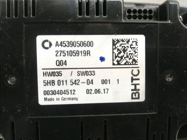 Commande de chauffage Smart FORTWO Décapotable (453) 0.9 (453.444, 453.453) (2015)