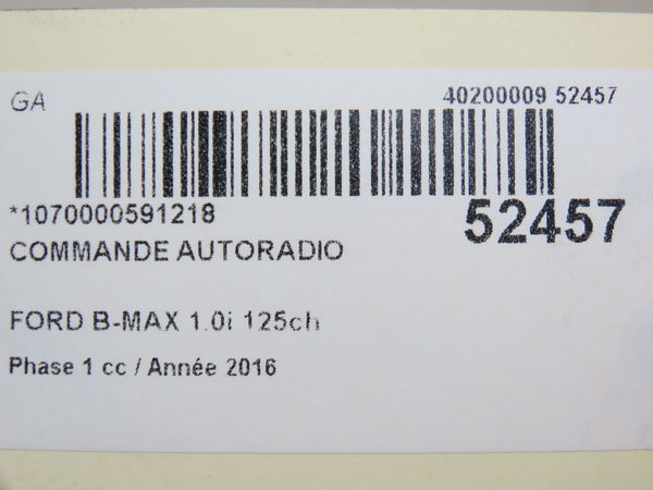 Commande autoradio Ford B-MAX (JK) 1.0 ecoboost (2012)