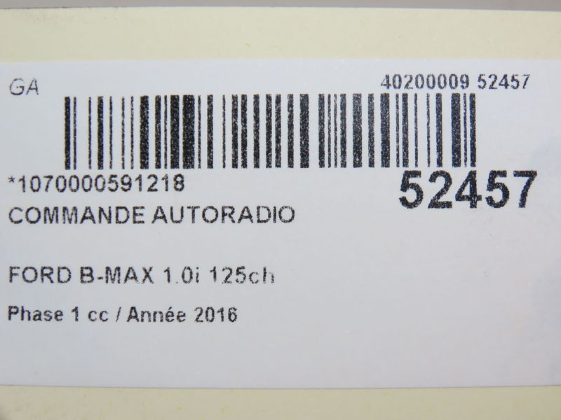 Commande autoradio Ford B-MAX (JK) 1.0 ecoboost (2012)