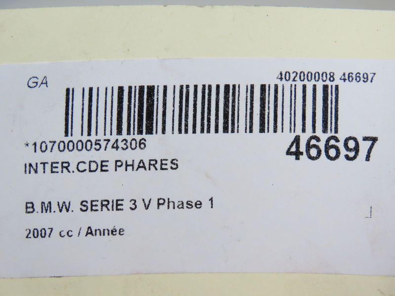 Interrupteur commande de phares Bmw 3 (E90) 335 d (2006-2011)