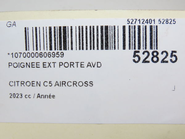 Poignee ext porte avd Citroën C5 AIRCROSS (A_) 1.5 bluehdi 130 (acyhzj, acyhzr) (2018)
