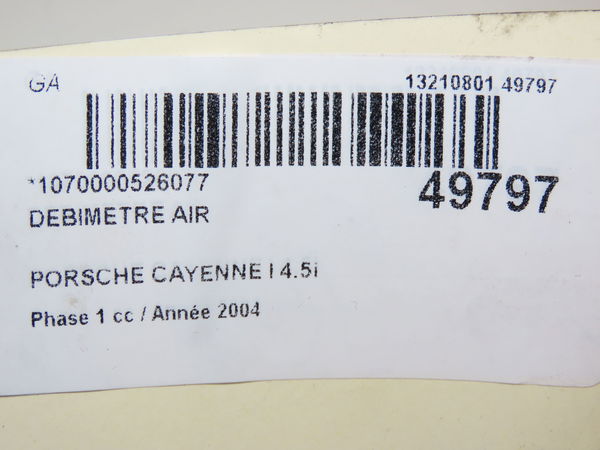 Debimetre air Porsche CAYENNE (9PA) S 4.5 (2002-2007)