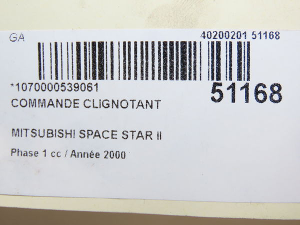 Commande clignotant Mitsubishi SPACE STAR Monospace (DG_A) 1.3 16v (dg1a) (2000-2004)