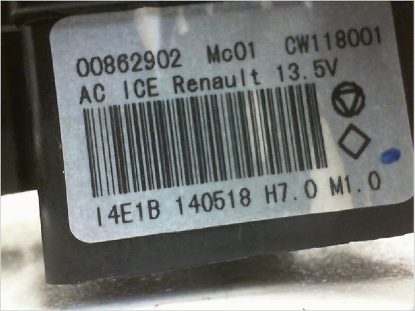 Commande de chauffage RENAULT TWINGO III Phase 1 06-2014 0.9 TCE 12v 90ch