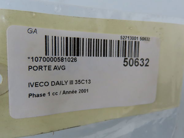 Porte avant gauche Iveco DAILY III Camionnette 35 s 13 v,35 c 13 v (1999-2007)