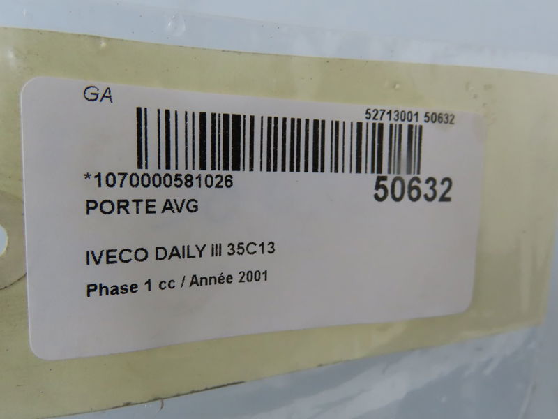 Porte avant gauche Iveco DAILY III Camionnette 35 s 13 v,35 c 13 v (1999-2007)